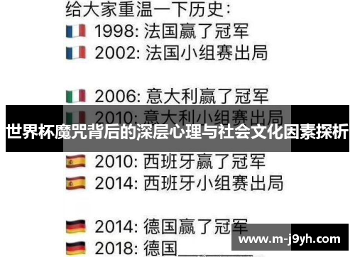 世界杯魔咒背后的深层心理与社会文化因素探析